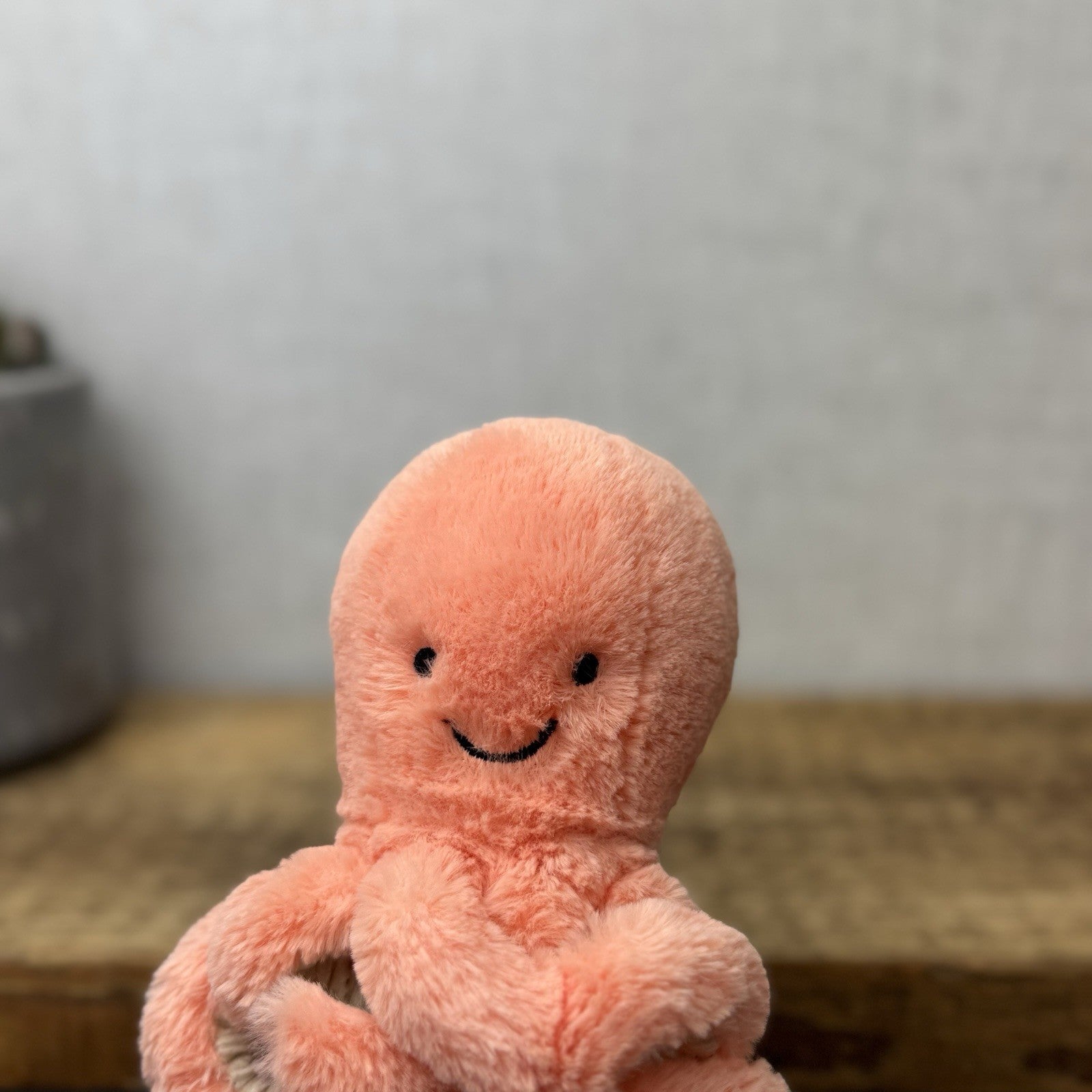 Jellycat Tiny Peachie Octopus - Tiny Peach Pink Octopus Plush Beanie Retired 5”