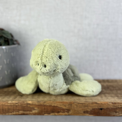 Jellycat Tully Turtle - Medium Beanie Green Soft Toy Turtle With Tags 10"