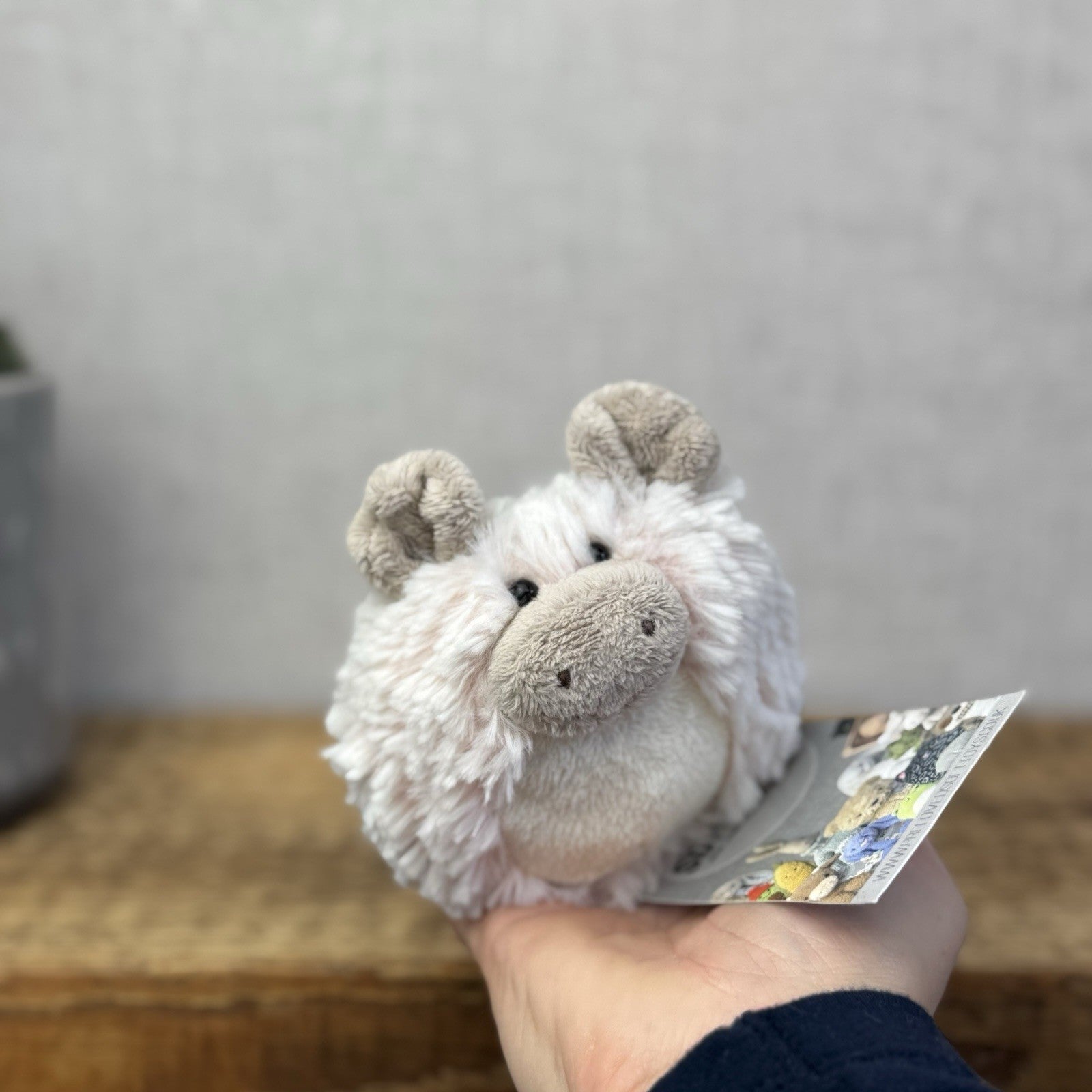 Jellycat Tiny Furball Piglet - Pink Pig Ball Vintage Mini Beanie Plush 4"