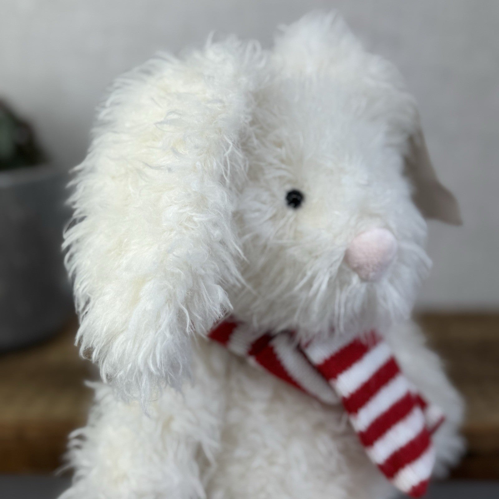 Laura Ashley Angora Bunny - Angora Bunny In Red Scarf - Jellycat Collaboration