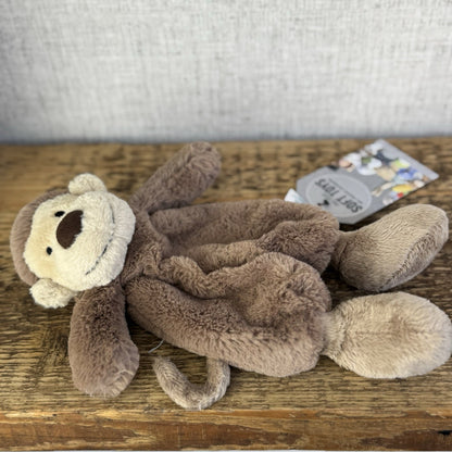 Jellycat Bashful Monkey Soother - Boubou Soft Comforter Baby Soft toy 9”