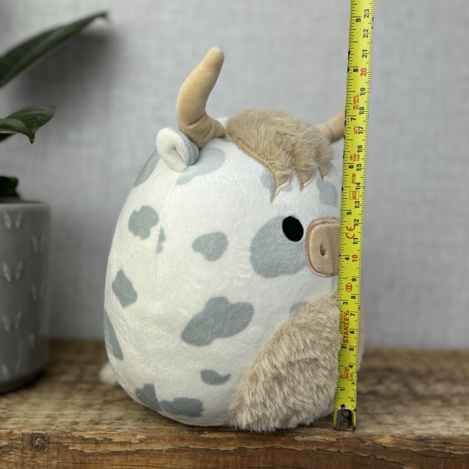 Squishmallows Borsa The Highland Cow - Squishy Cow With Horns Soft Toy 7.5”
