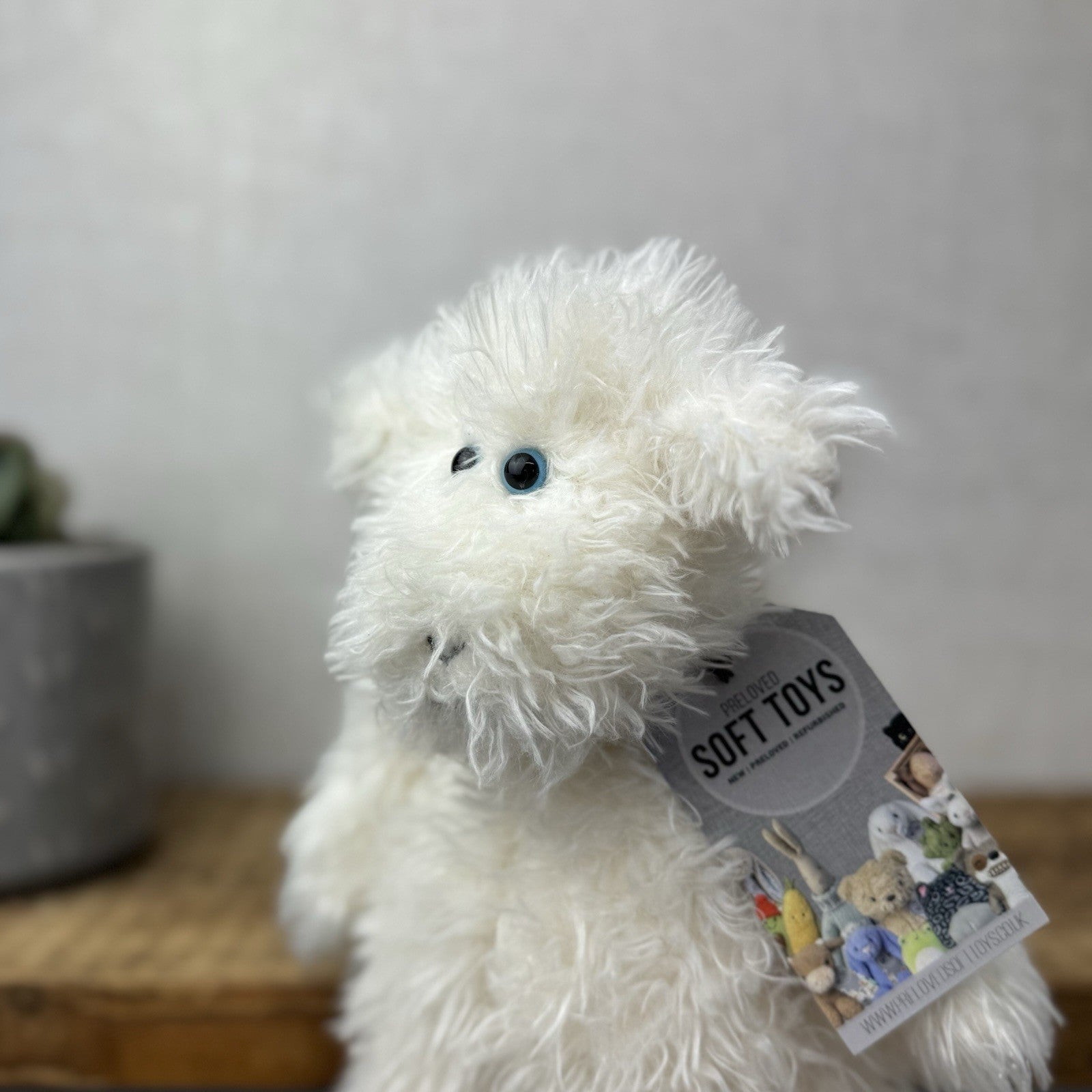 Jellycat Small Muffin Lamb - Fluffy Sheep Blue Eyes NWOT Rare Cute 12"