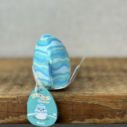 Squishmallow Micromallow With Tag - Noah Seal Blue Stripe Mini Squish 3"