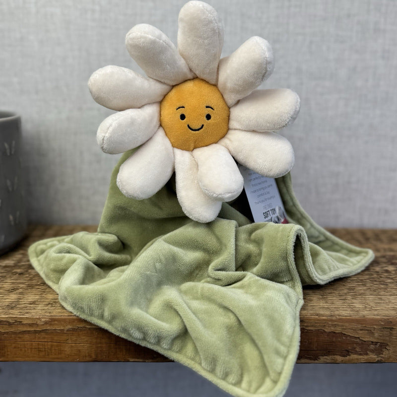 Jellycat Fleury Daisy Soother - White Flower Soft Comforter Baby Girl Blanket