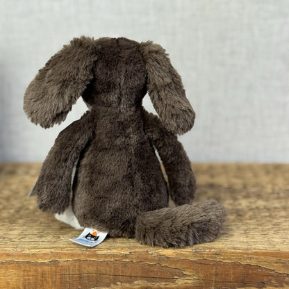 Jellycat Small Bashful Fudge Puppy - Brown Spaniel Bashful Dog Beanie Plush 8"