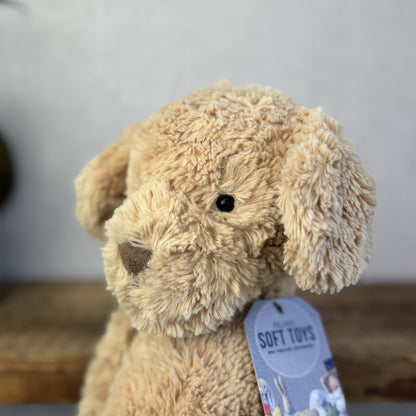 Jellycat Medium Mumble Dog - Iggle Squiggle Medium Textured Honey Puppy 12”
