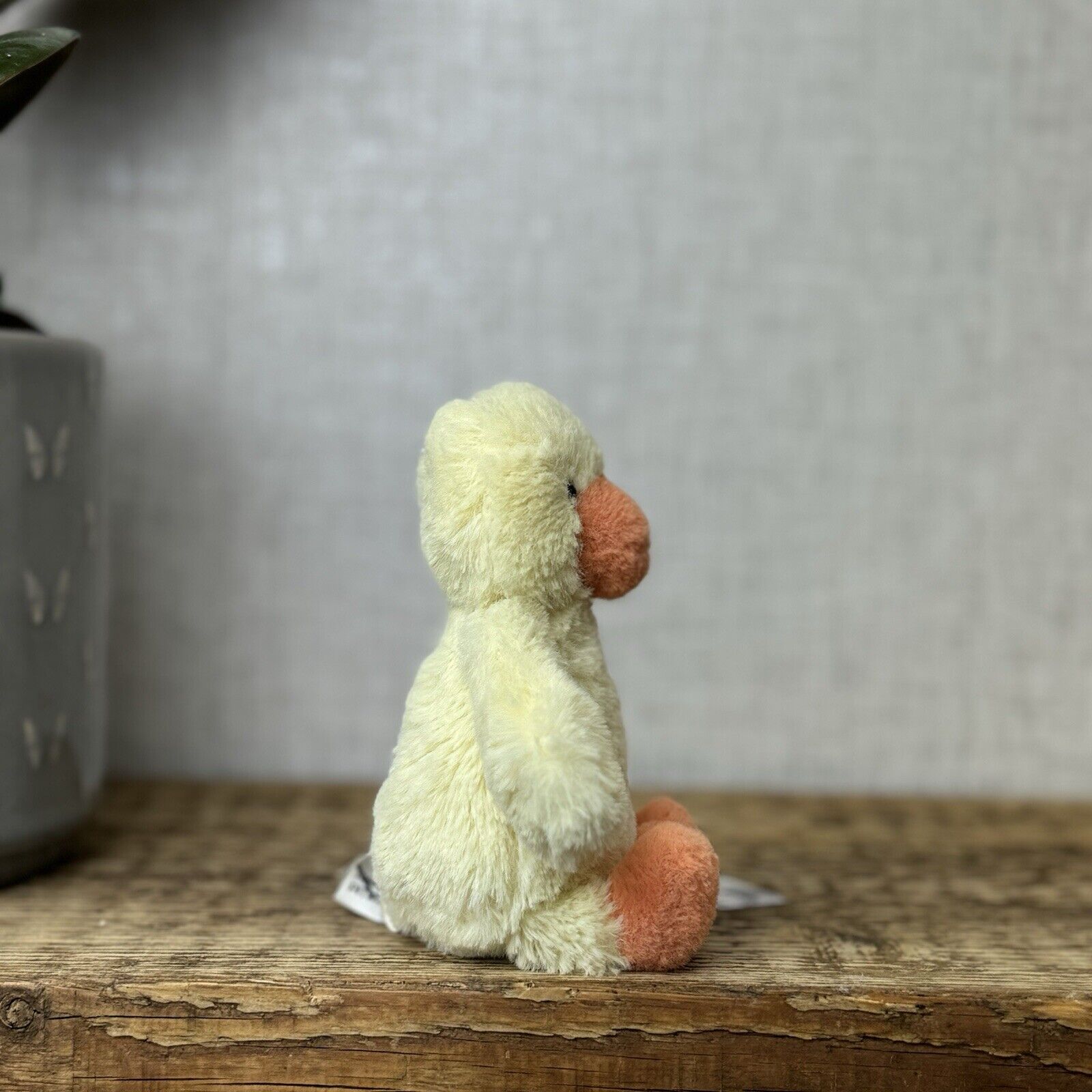 Jellycat Tiny Bashful Duckling - Tiny Yellow & Orange Duck Beanie Retired 5”
