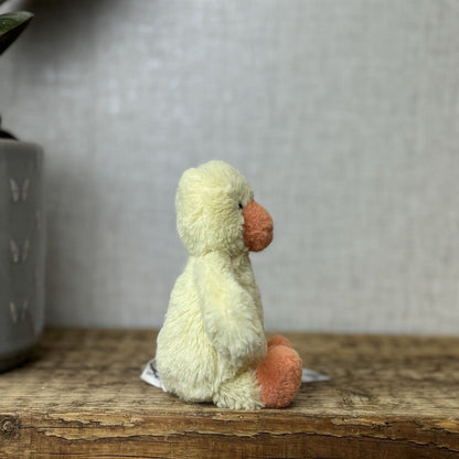 Jellycat Tiny Bashful Duckling - Tiny Yellow & Orange Duck Beanie Retired 5”