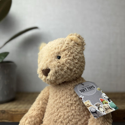 Jellycat Bumble Brown Bear - Medium Retired Bear - Little Jellycat Bear 12” NWOT