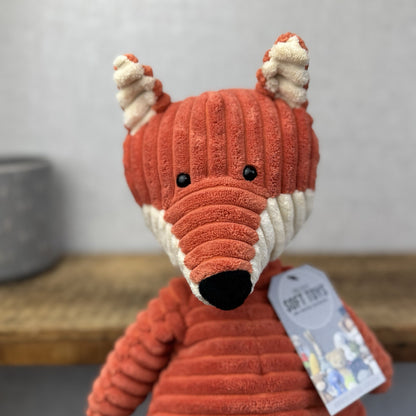Jellycat Medium Cordy Roy Fox - Orange Corduroy Fox Plush Large Rare Retired 14"