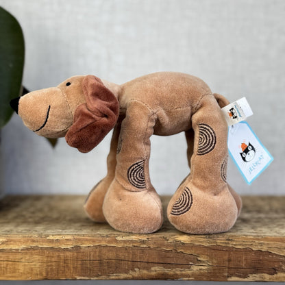 Jellycat Footfall Dog - Vintage Brown Jellycat Dog Beanie Retired Rare With Tags