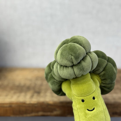 Jellycat Vivacious Broccoli - Soft Toy Food Play Vegetables Suede Beanie 8” (#2)
