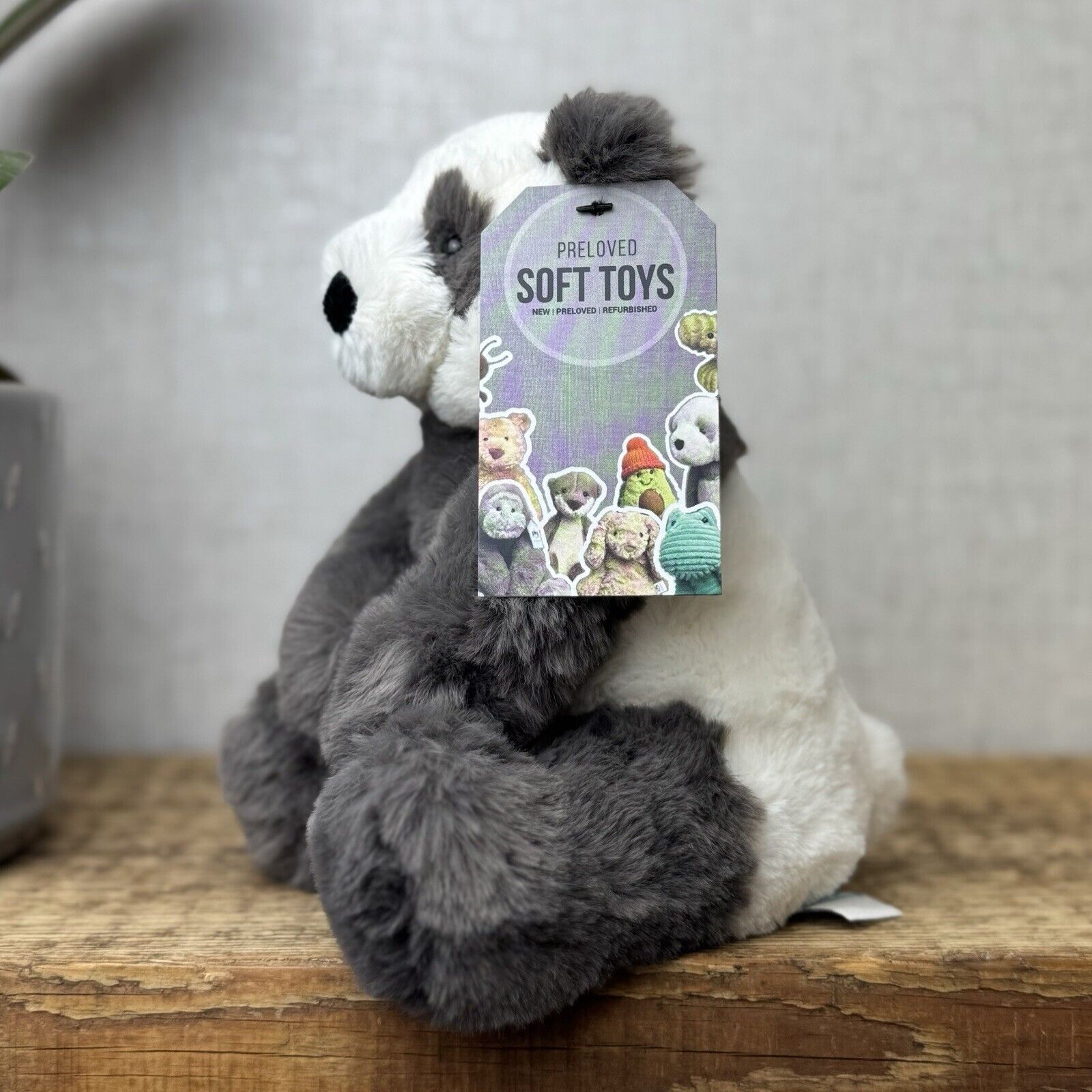 Jellycat Small Harry Panda Cub - Super Soft Panda Beanie Plush 8” Rare