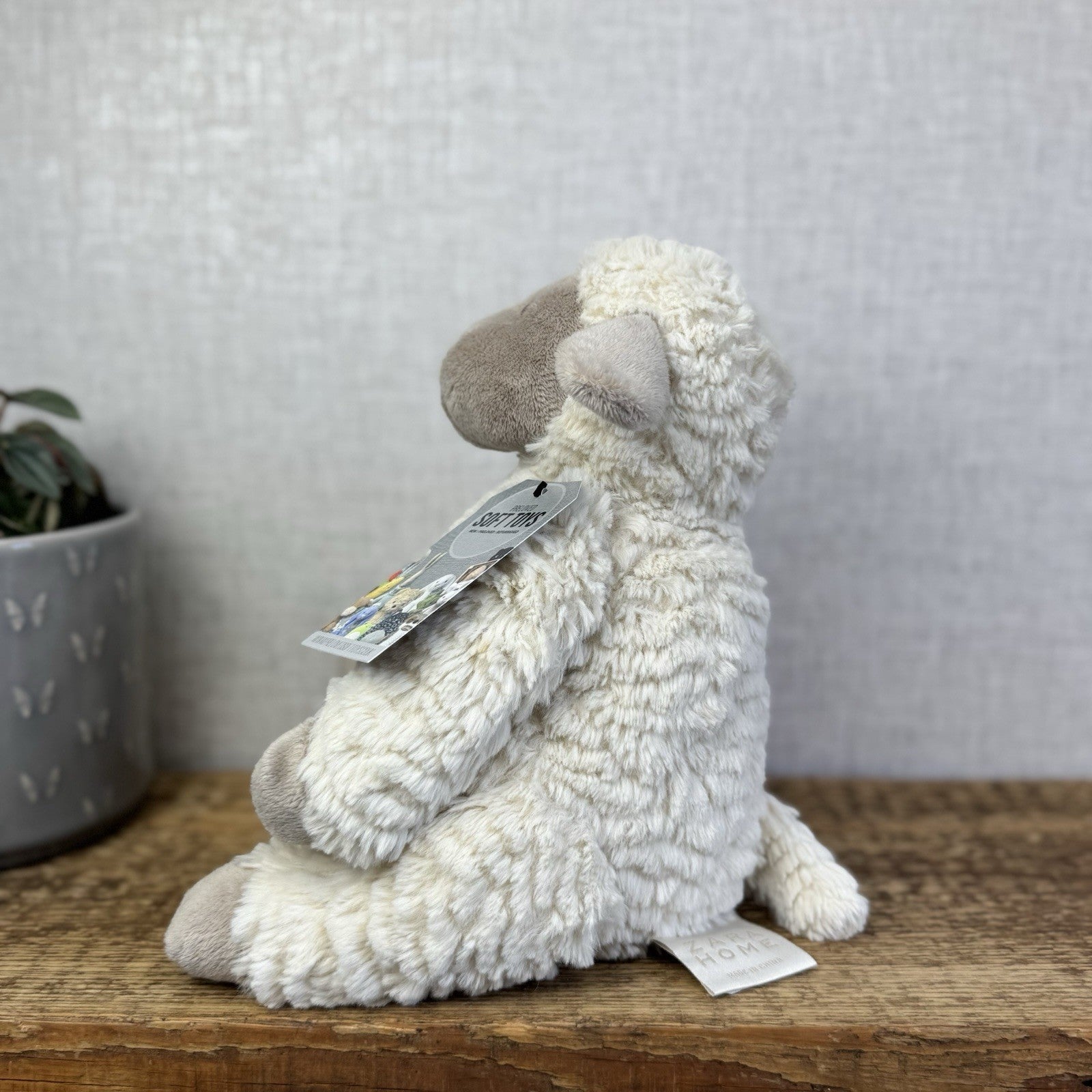 Jellycat Medium Fuddles Sheep Lamb Textured Zara Edition Soft Toy Beanie 12"