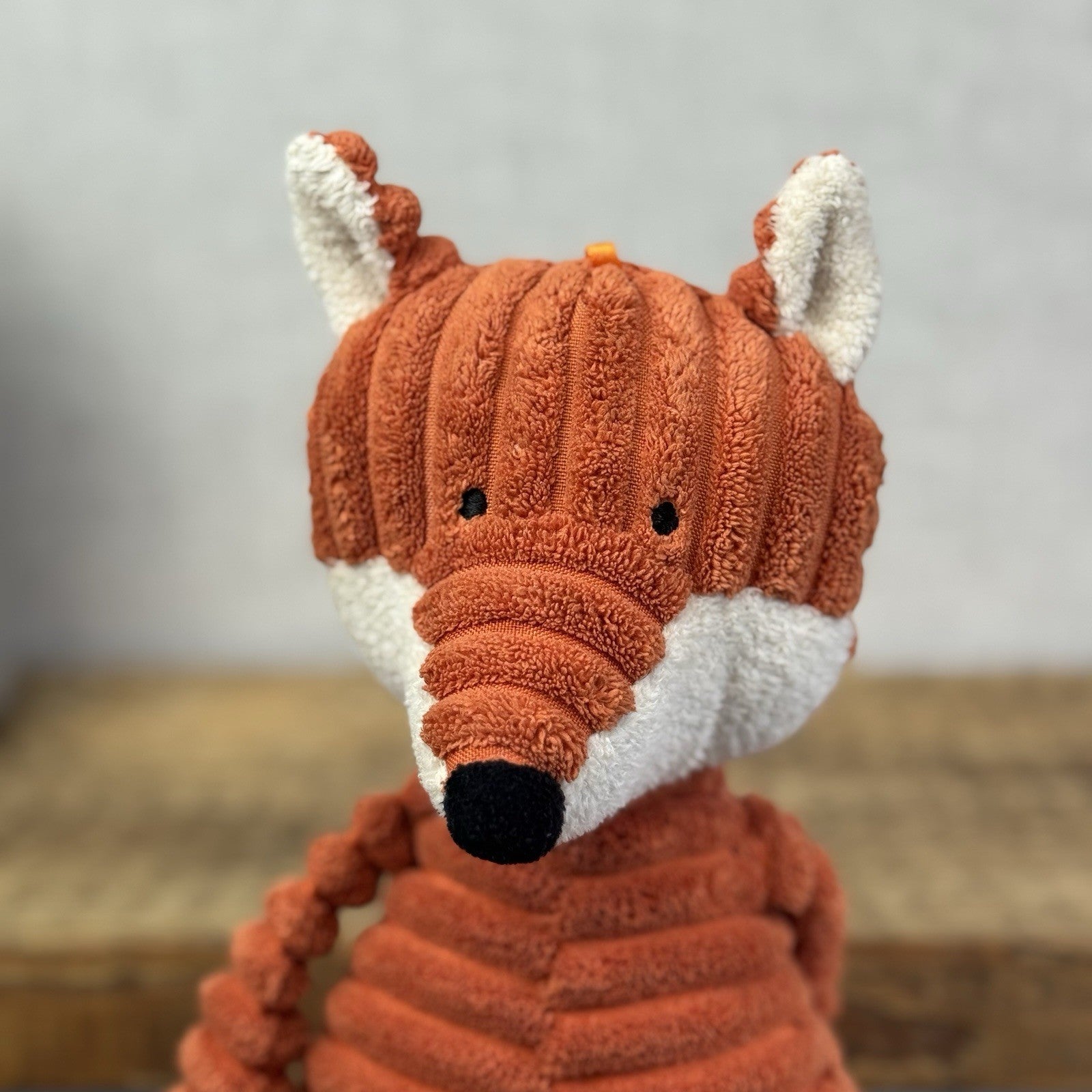 Jellycat Baby Cordy Roy Fox Soft Toy Beanie - Red Fox Corduroy Plush Beanie 12"