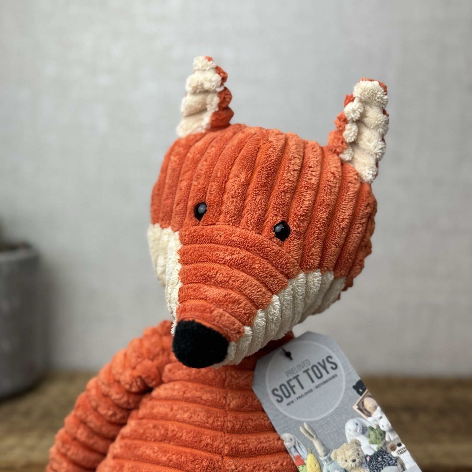 Jellycat Medium Cordy Roy Fox - Orange Corduroy Fox Plush Large Rare Retired 14"