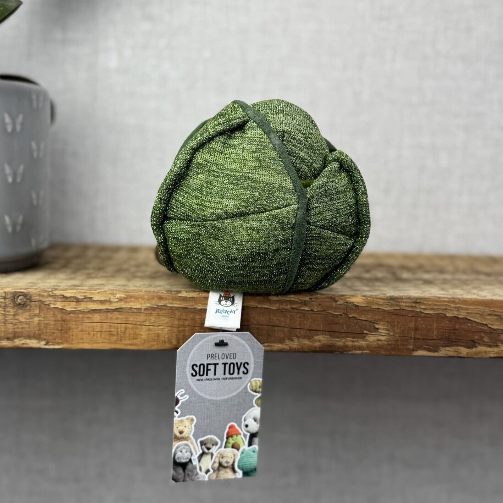 Jellycat Amuseable Glisten Brussels Sprout - Christmas Plush Soft Toy 4”
