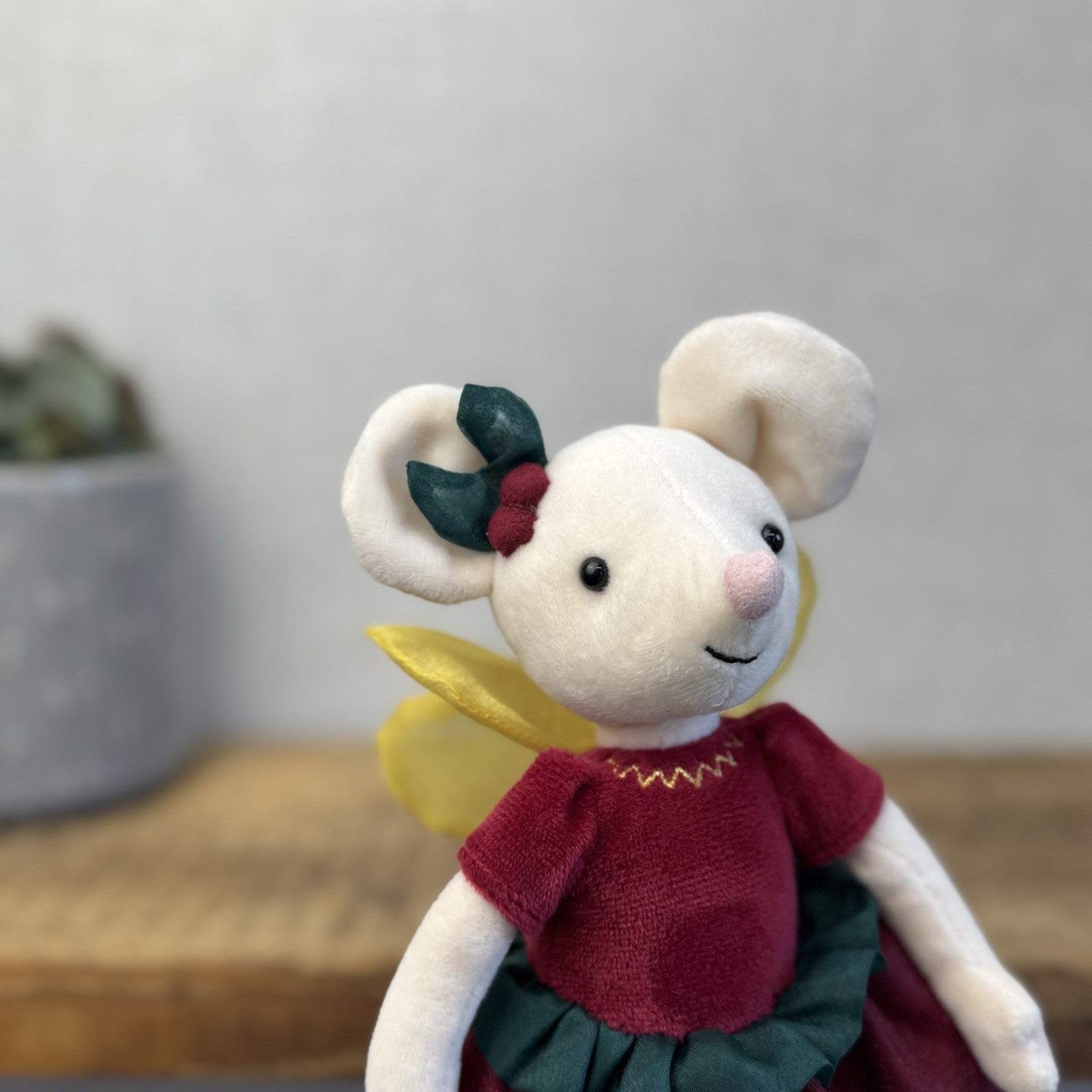 Jellycat Suagrplum Fairy Mouse - Christmas Mouse Soft Toy Collectible Plush 12"