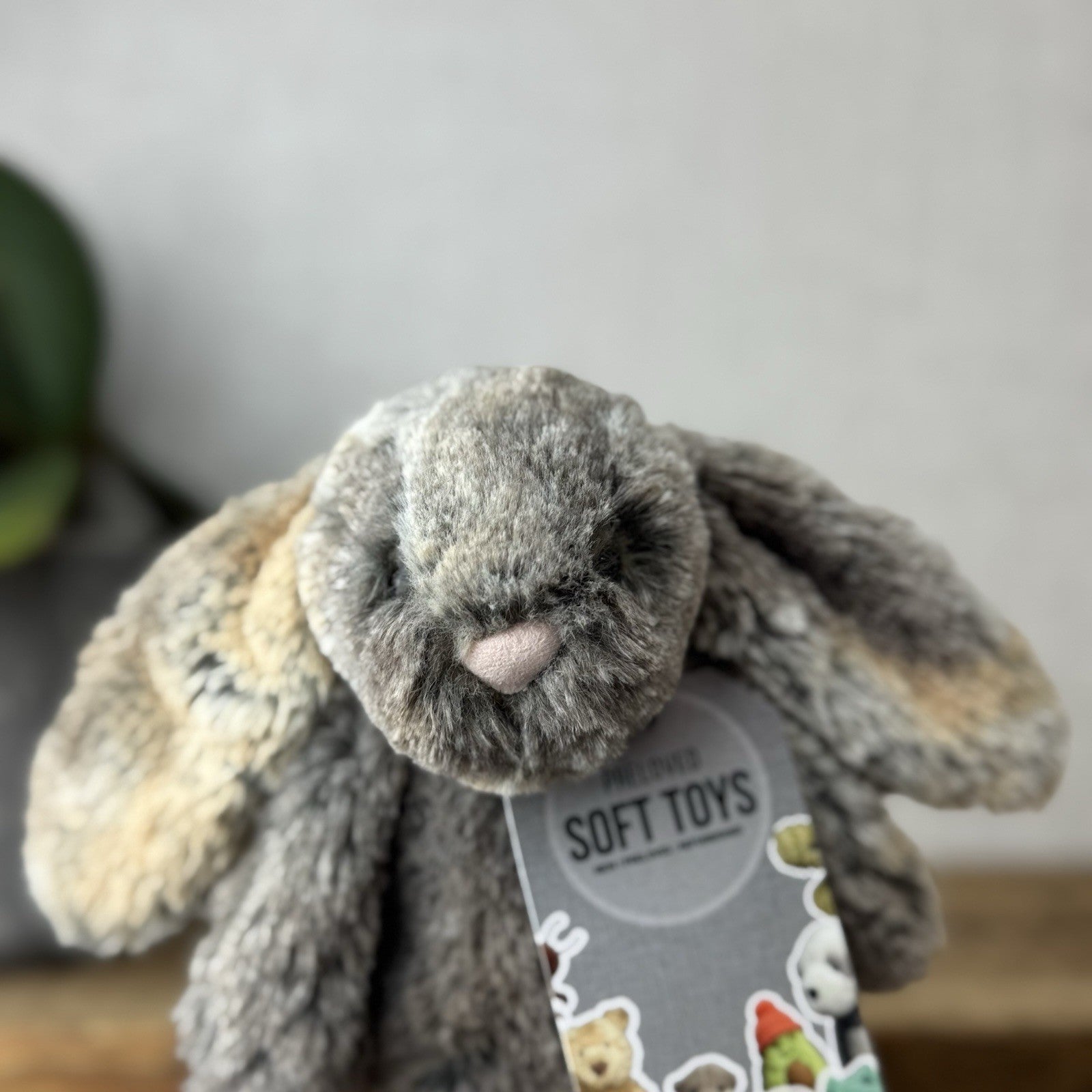 Jellycat Small Cottontail Bunny - Woodland Bunny - Brown Grey Bunny Small 8”