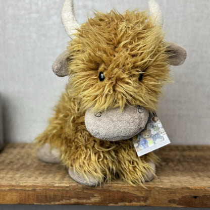Jellycat Medium Truffles Highland Cow - Special Edition Truffles Curly Hair 14”