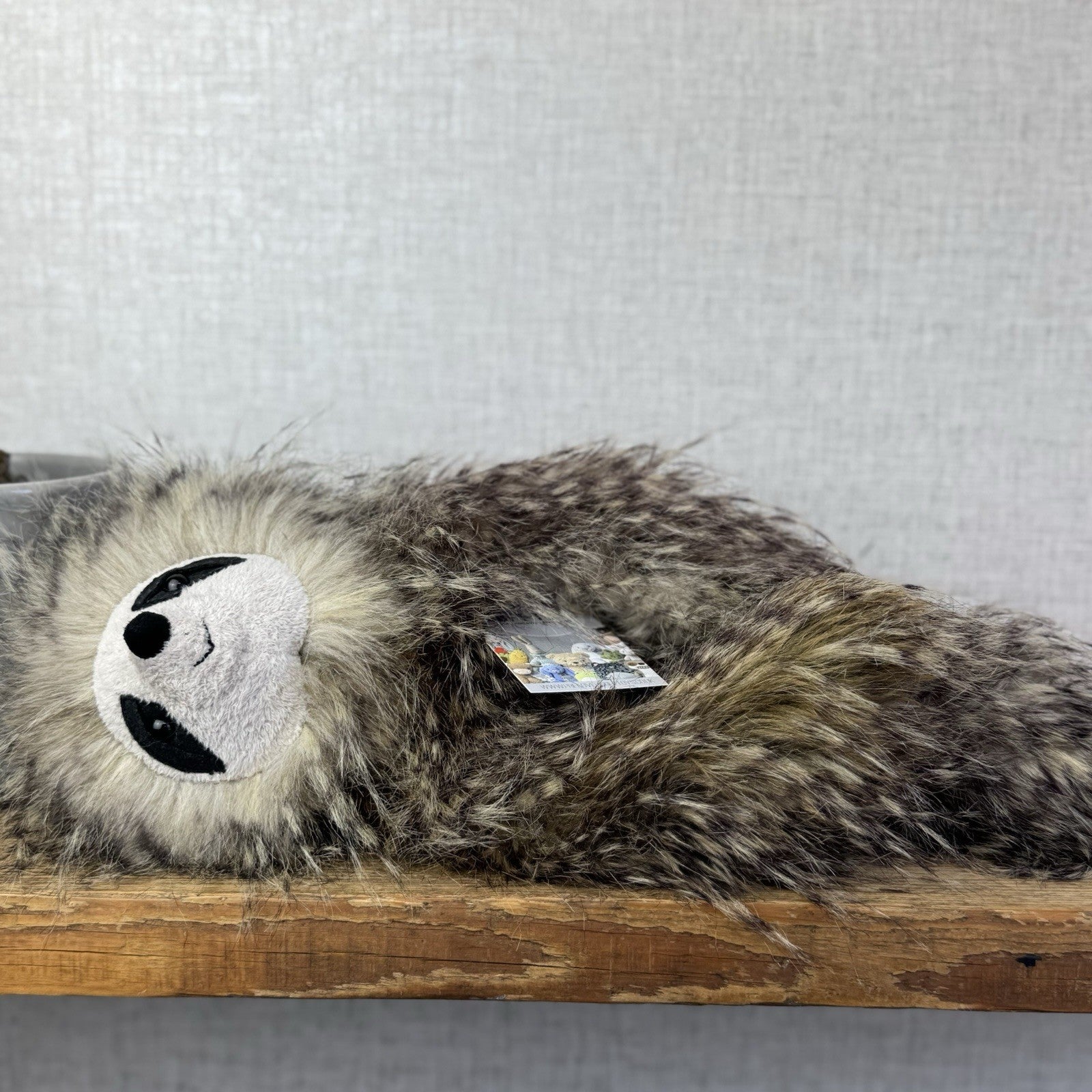 Jellycat Cyril Sloth - Fluffy Grey/brown Sloth Soft Toy Retired Rare Beanie 14”