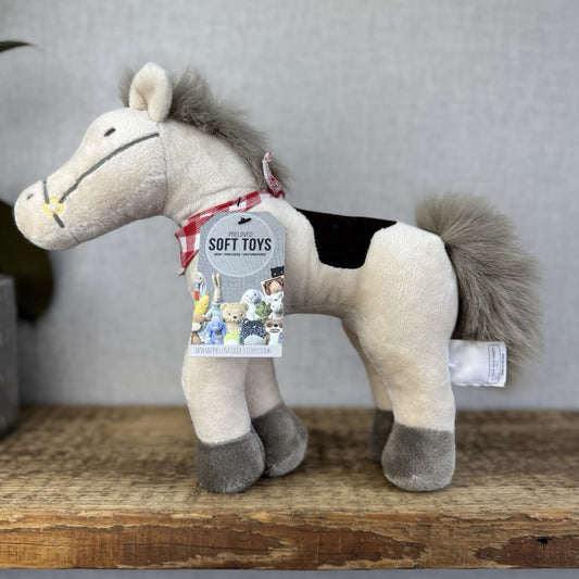 The Little White Company Horse Soft Toy - The Wild West Horse Pony Plush 12”