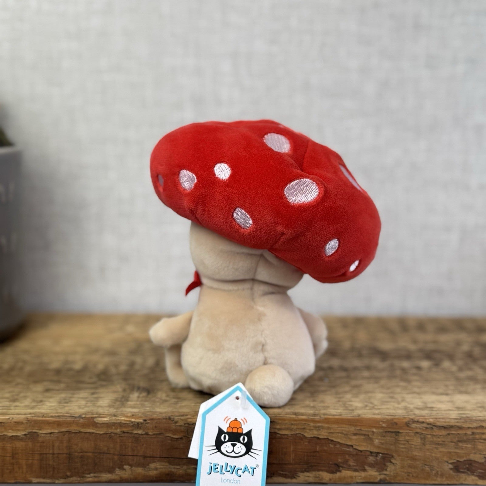 Jellycat Fun Guy Robbie - Red Mushroom Kawaii Beanie Velour Retired 8”