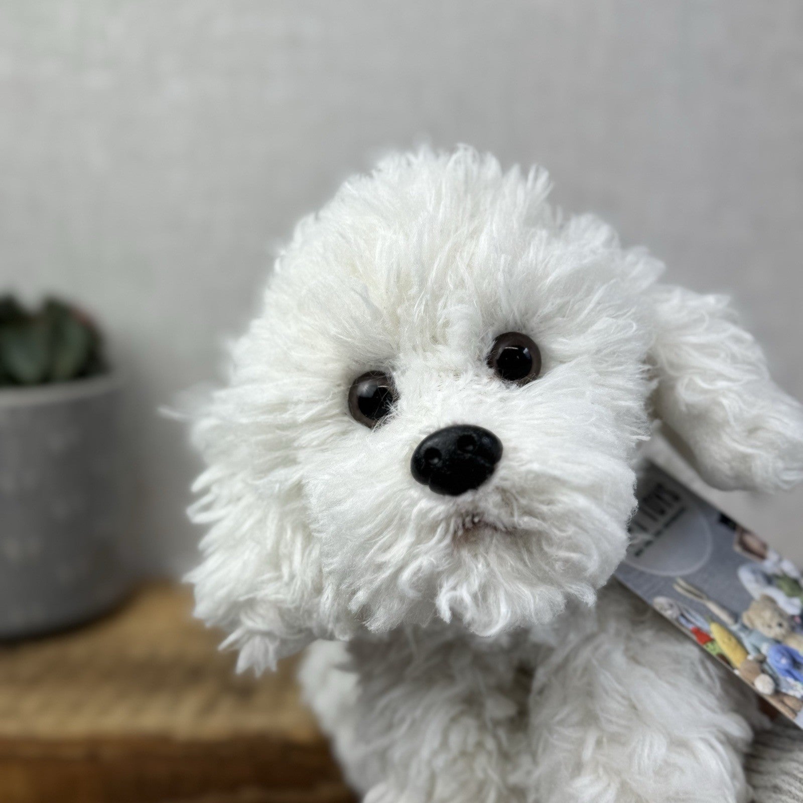Russ Misty Bichon Frise - White Scruffy Fluffy Soft Toy Dog Plush White 13”