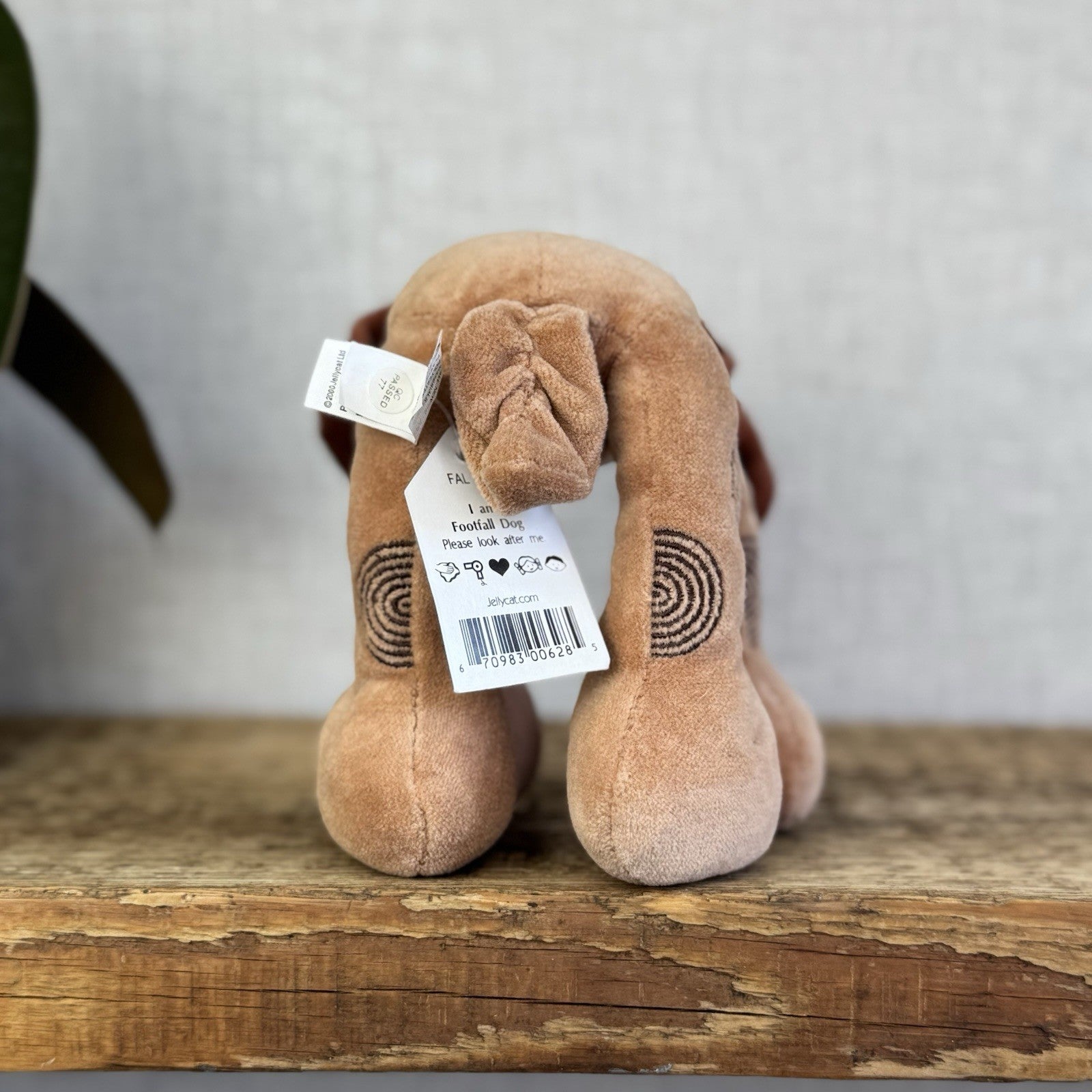 Jellycat Footfall Dog - Vintage Brown Jellycat Dog Beanie Retired Rare With Tags