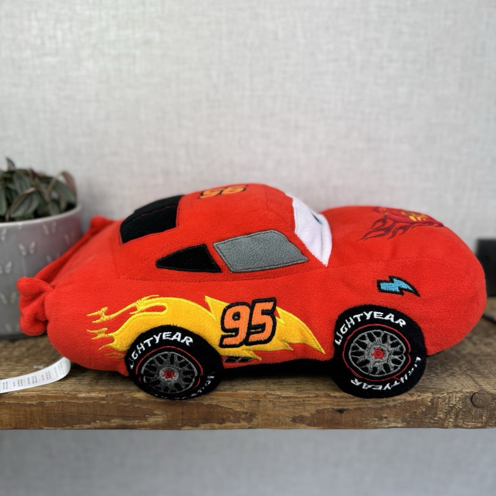 Disney Pixar Cars Lightening McQueen Plush Toy Pillow Soft Plush Cushion 15"