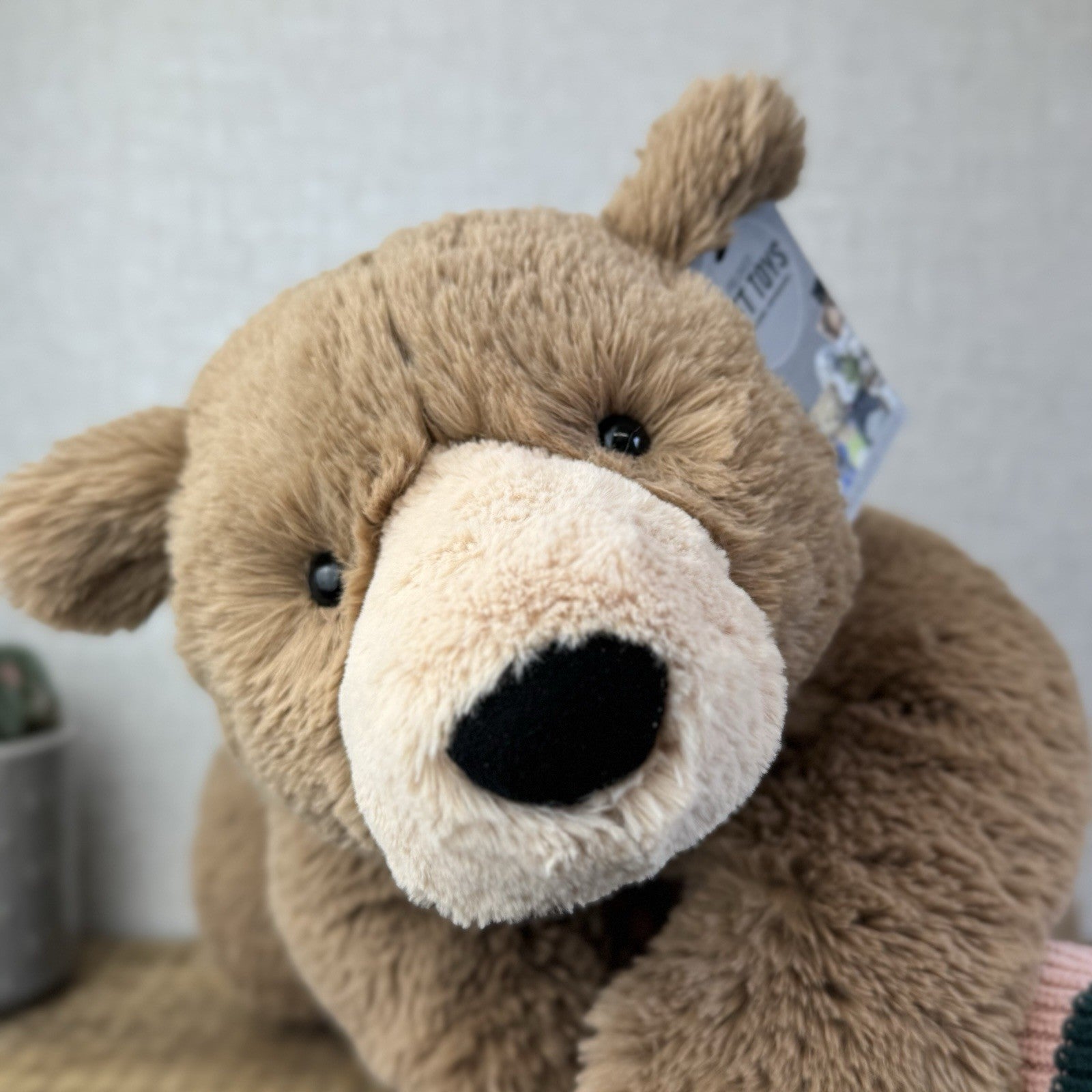 Jellycat Large Laying Woody Bear - Huge Brown Beanie Bear Large Retired 25”