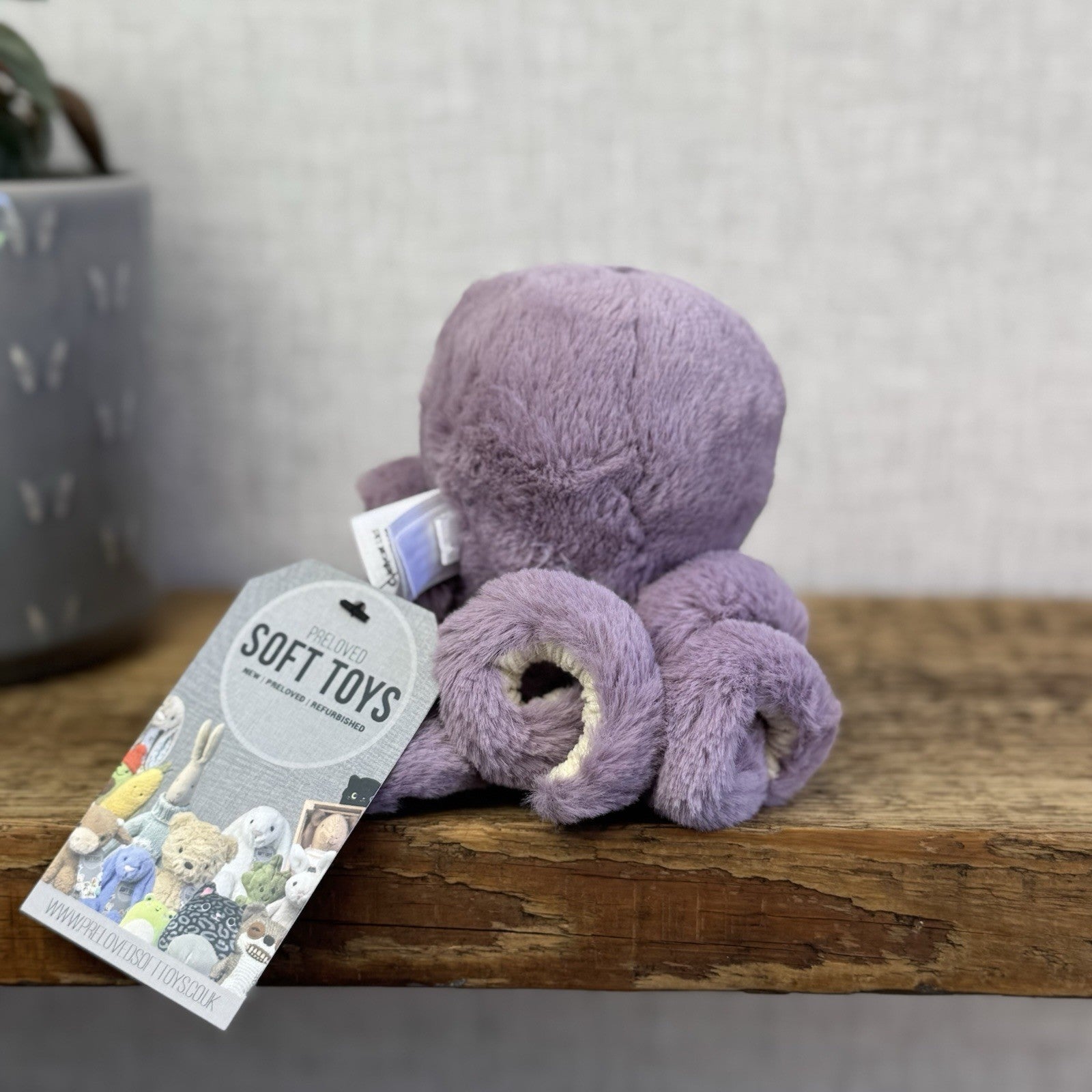 Jellycat Baby Maya Octopus - Mini Purple Octopus Plush Beanie Small Toy 5”