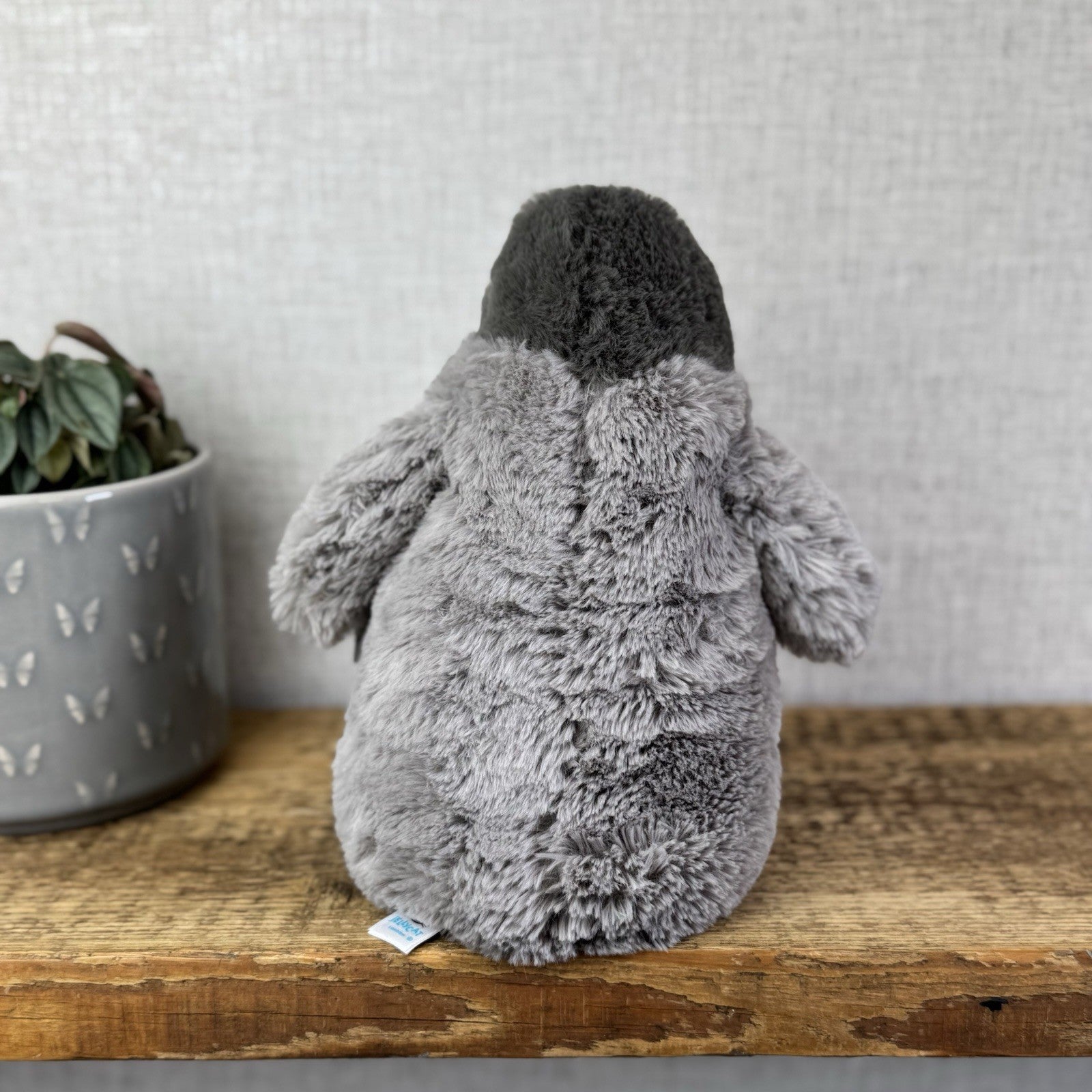 Jellycat Percy Penguin Medium Soft Plush Toy -  Grey Fluffy Penguin Plush 10"