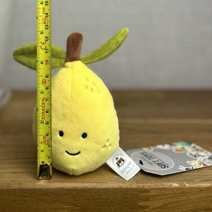 Jellycat Fabulous Lemon - Small Beanie Lemon Soft Toy Collectible Food 5”