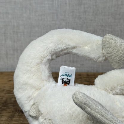Jellycat Little Snow Dragon - White/Glitter Beanie Small Dragon Retired 11”