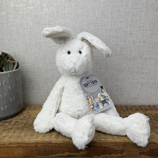 The Little White Company Beanie Bunny - Jellycat Collab White Slackajack Bunny