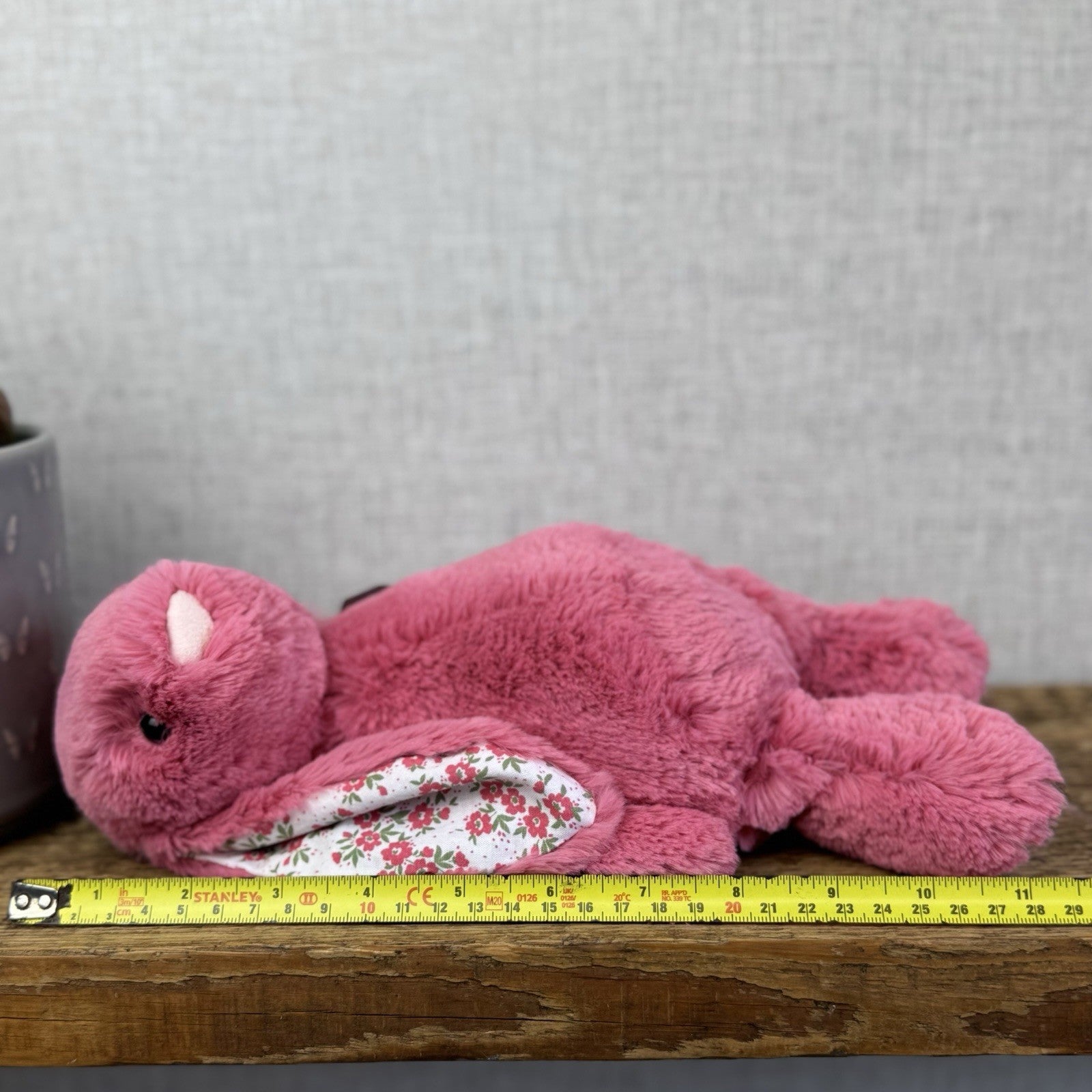 Jellycat "Blossom" Cerise Bunny - Custom Made Floral Bunny Rabbit Pink Retired 