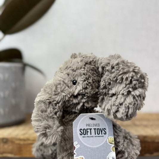 Jellycat Small Mumble Elephant - Small Dark Grey Texture Beanie Elephant 11" (2)