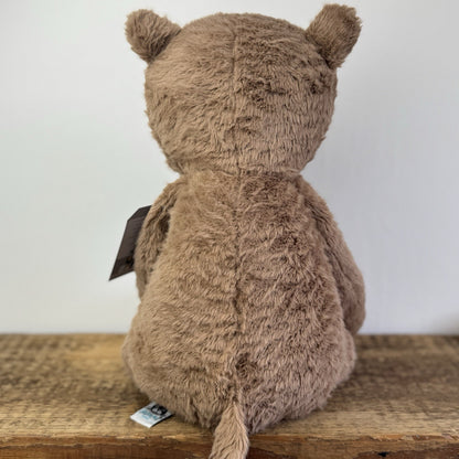 Jellycat Large Cocoa Bear - Large Brown Textured Retired Bear 16"