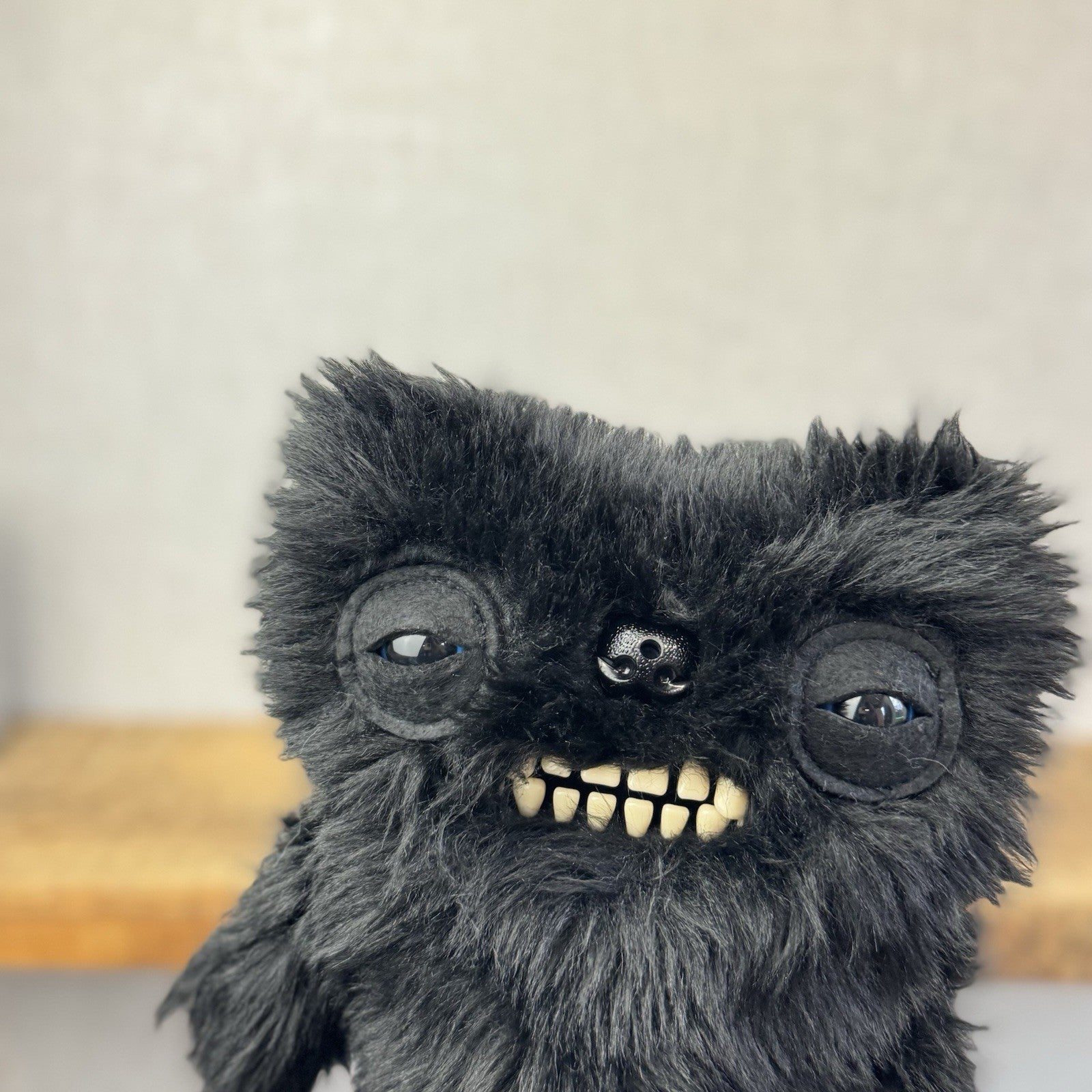 Fuggler Fart Face Munch Munch - Black Farting Fuggler Soft Toy Working Condition