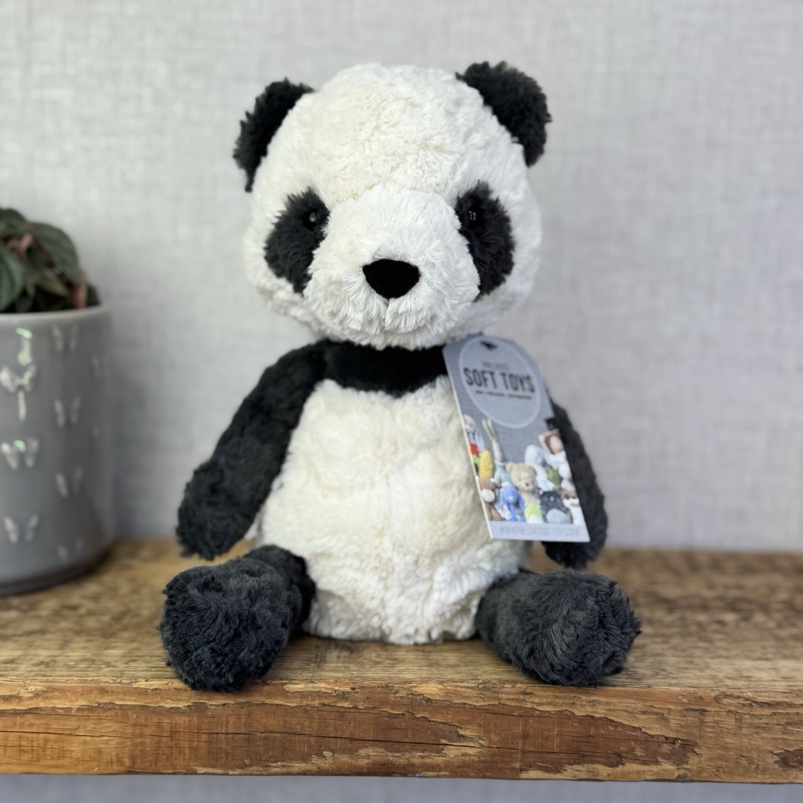 Jellycat Tuffet Panda - Panda Textured Beanie Plush Wild Animal Retired 12"