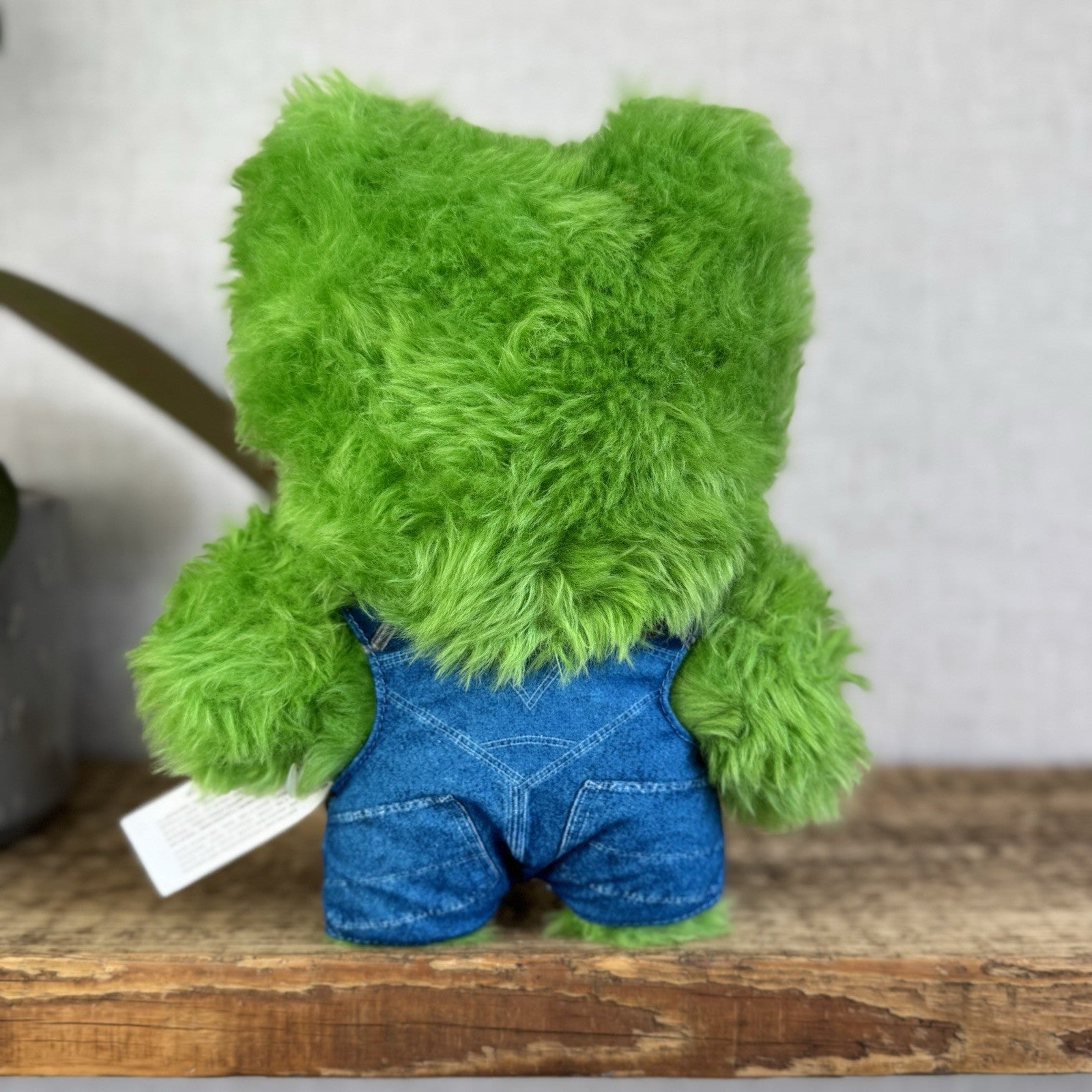 Fuggler Old Mcfuggler - Green Fluffy Funny Ugly Monster In Dungarees Retired