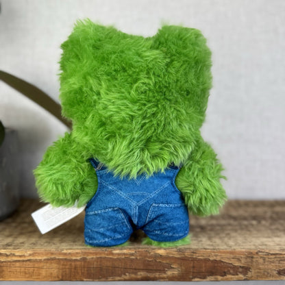 Fuggler Old Mcfuggler - Green Fluffy Funny Ugly Monster In Dungarees Retired