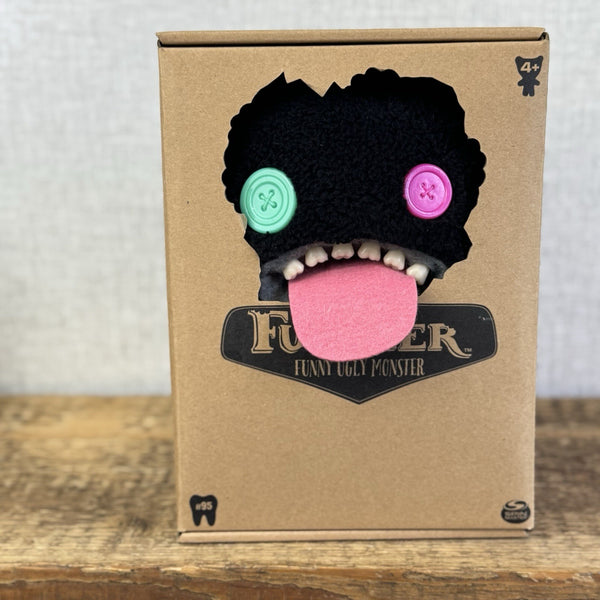 Fuggler Oogah Boogah Black Fleecy Fuggler - Button Eye Monster With Box