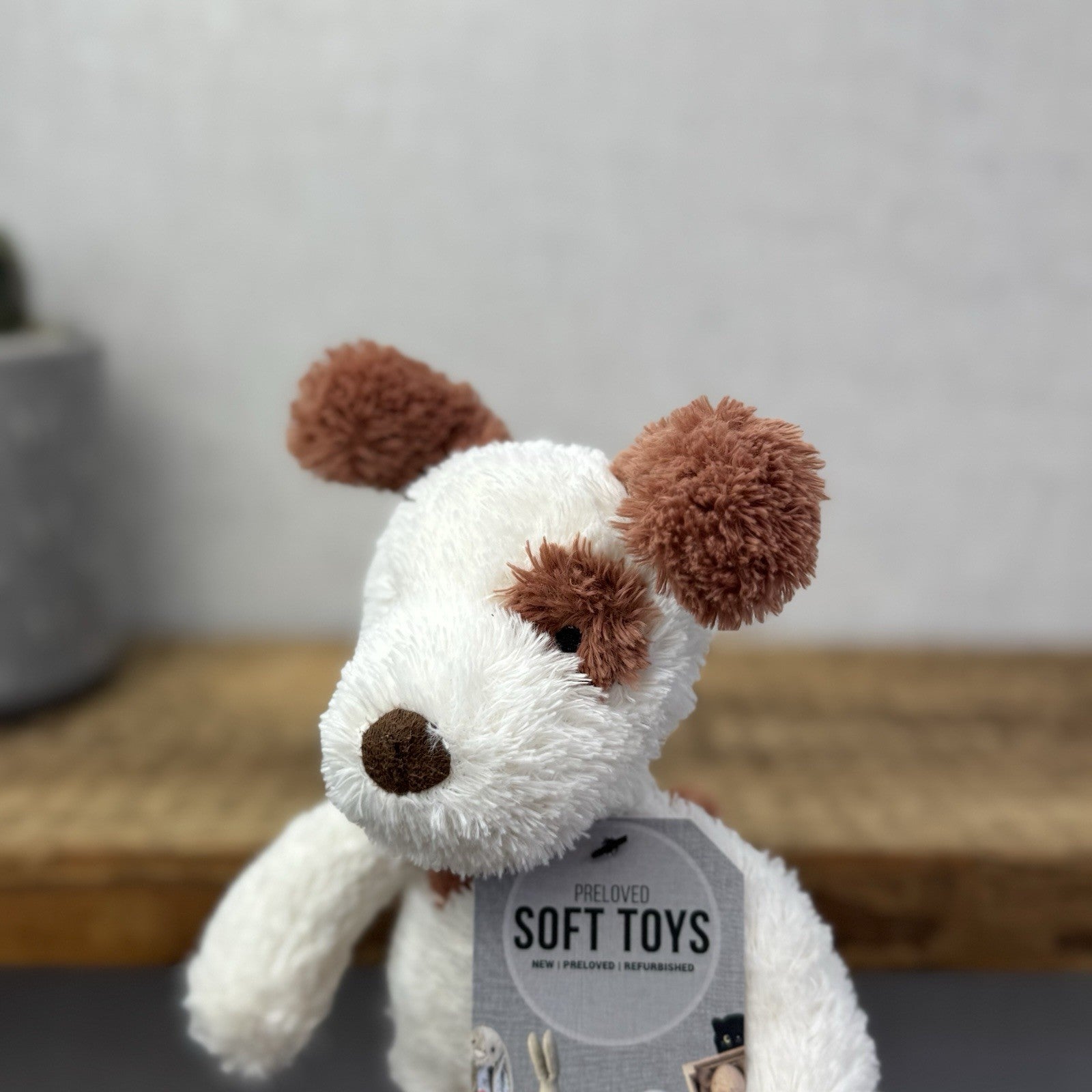 Jellycat Sweet Pea Puppy Dog - Small Retired Jellycat Puppy Soft Toy Rare 12"