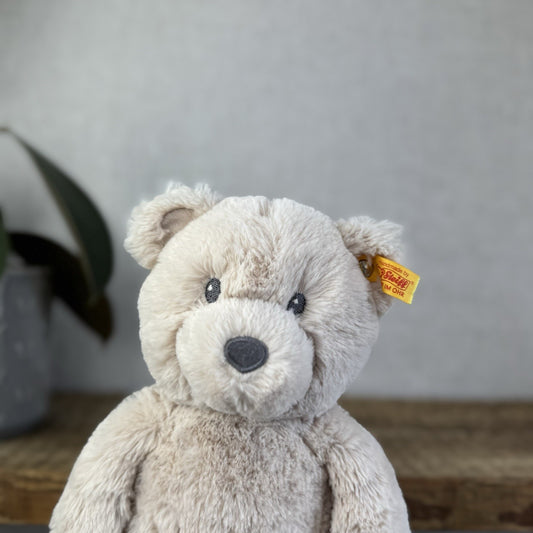 Steiff Soft Cuddly Friends Bearzy Teddy Bear, Beige Beanie Soft Toy Baby 11"