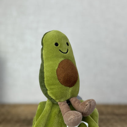 Jellycat Amuseable Avocado Soother Comforter Soft Plush Velour Green Rare
