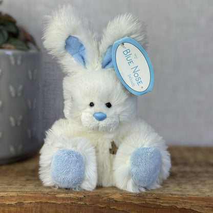 Blue Nose Friends Snowball - Fluffy White Bunny Mini Beanie Blue Nose New 5”