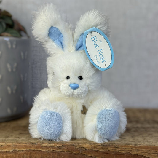 Blue Nose Friends Snowball - Fluffy White Bunny Mini Beanie Blue Nose New 5”